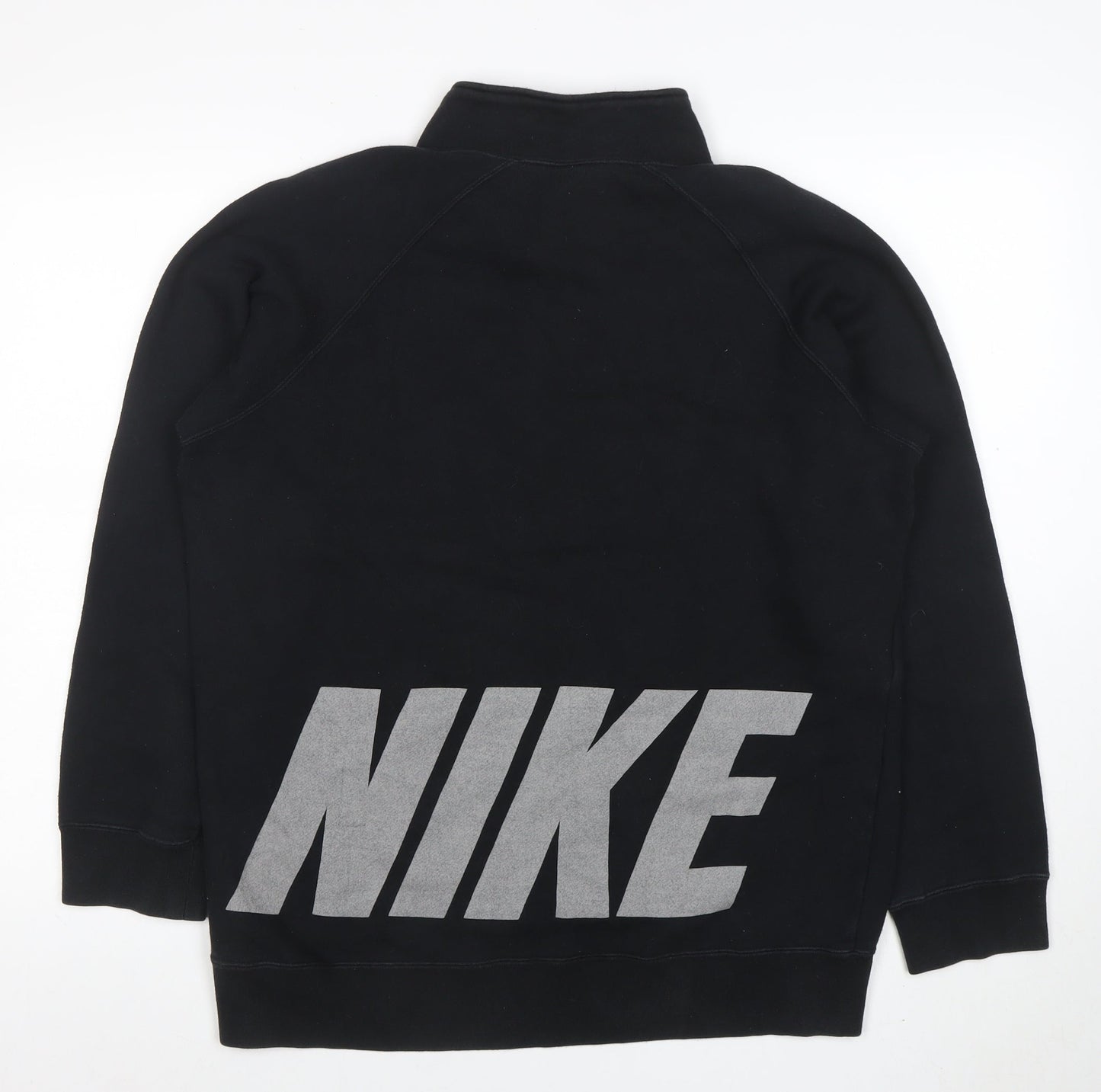 Mens UK Size M Nike Black Henley Sweatshirt