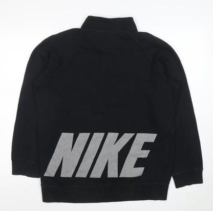 Mens UK Size M Nike Black Henley Sweatshirt