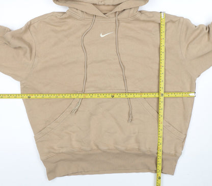 Womens UK Size M Nike Beige Pullover Hoodie