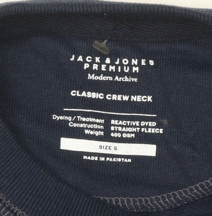 Mens UK Size S JACK & JONES Blue Pullover Sweatshirt