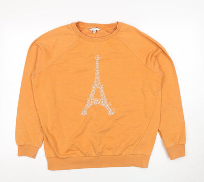 Womens UK Size M NEXT Orange Pullover Sweatshirt