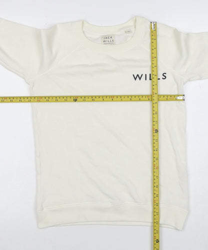 Womens UK Size 10 Jack Wills Ivory Pullover Sweatshirt