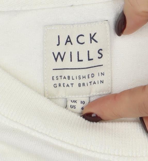 Womens UK Size 10 Jack Wills Ivory Pullover Sweatshirt