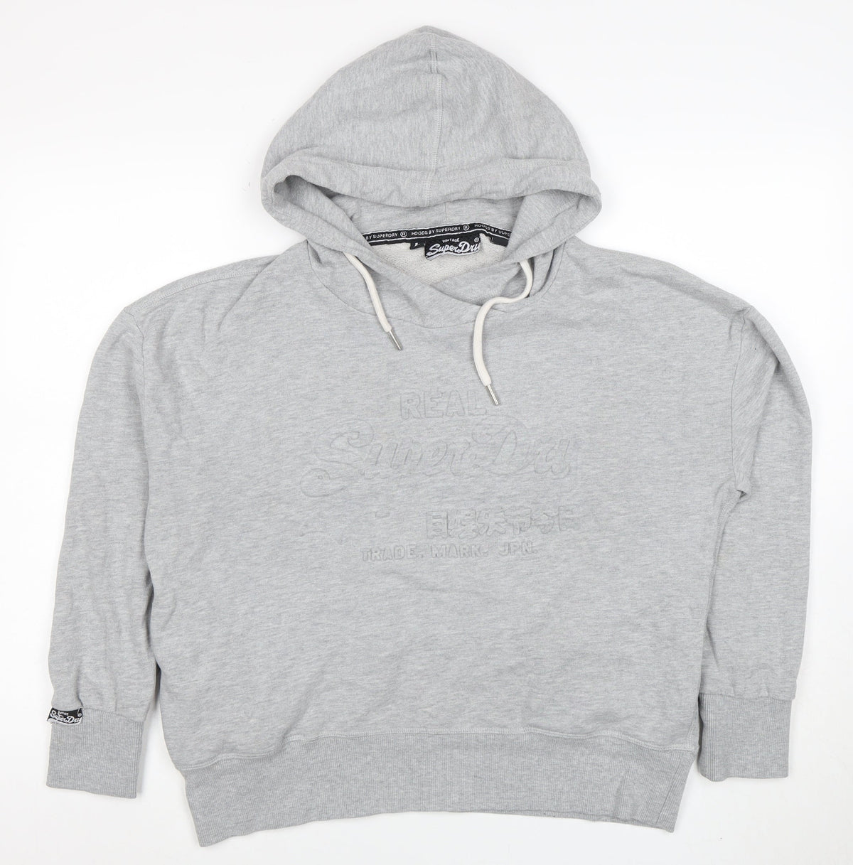Mens UK Size L Superdry Grey Pullover Hoodie