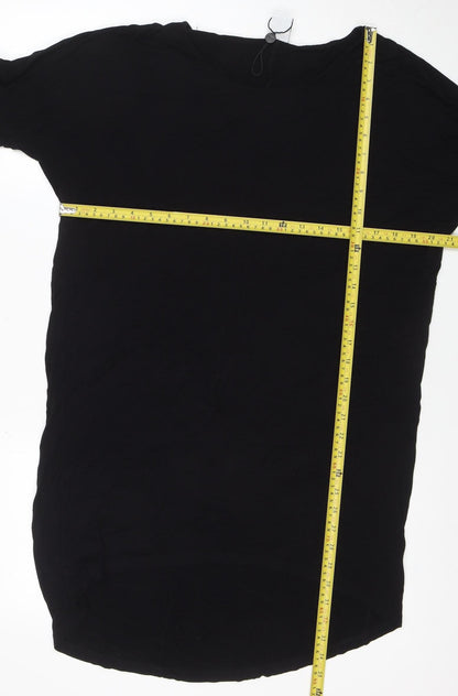 Vero Moda Women Black L Shift Dress Jersey Knee Length