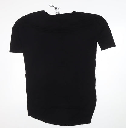 Vero Moda Women Black L Shift Dress Jersey Knee Length