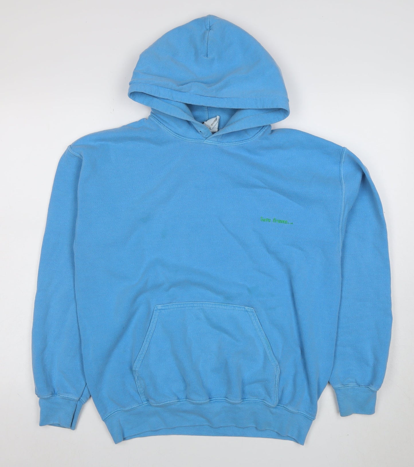 Mens UK Size S Ters Trans Blue Pullover Hoodie