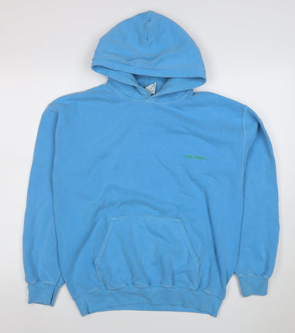 Mens UK Size S Ters Trans Blue Pullover Hoodie