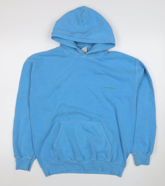 Mens UK Size S Ters Trans Blue Pullover Hoodie