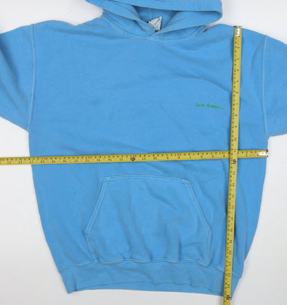 Mens UK Size S Ters Trans Blue Pullover Hoodie