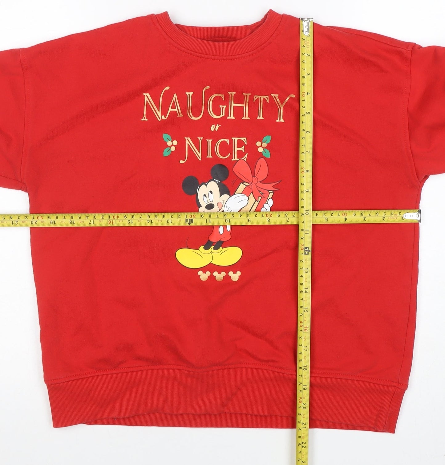 Womens UK Size XS Disney Red Pullover Sweatshirt