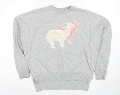 Womens UK Size M Sugar & Daisy Grey Pullover Sweatshirt