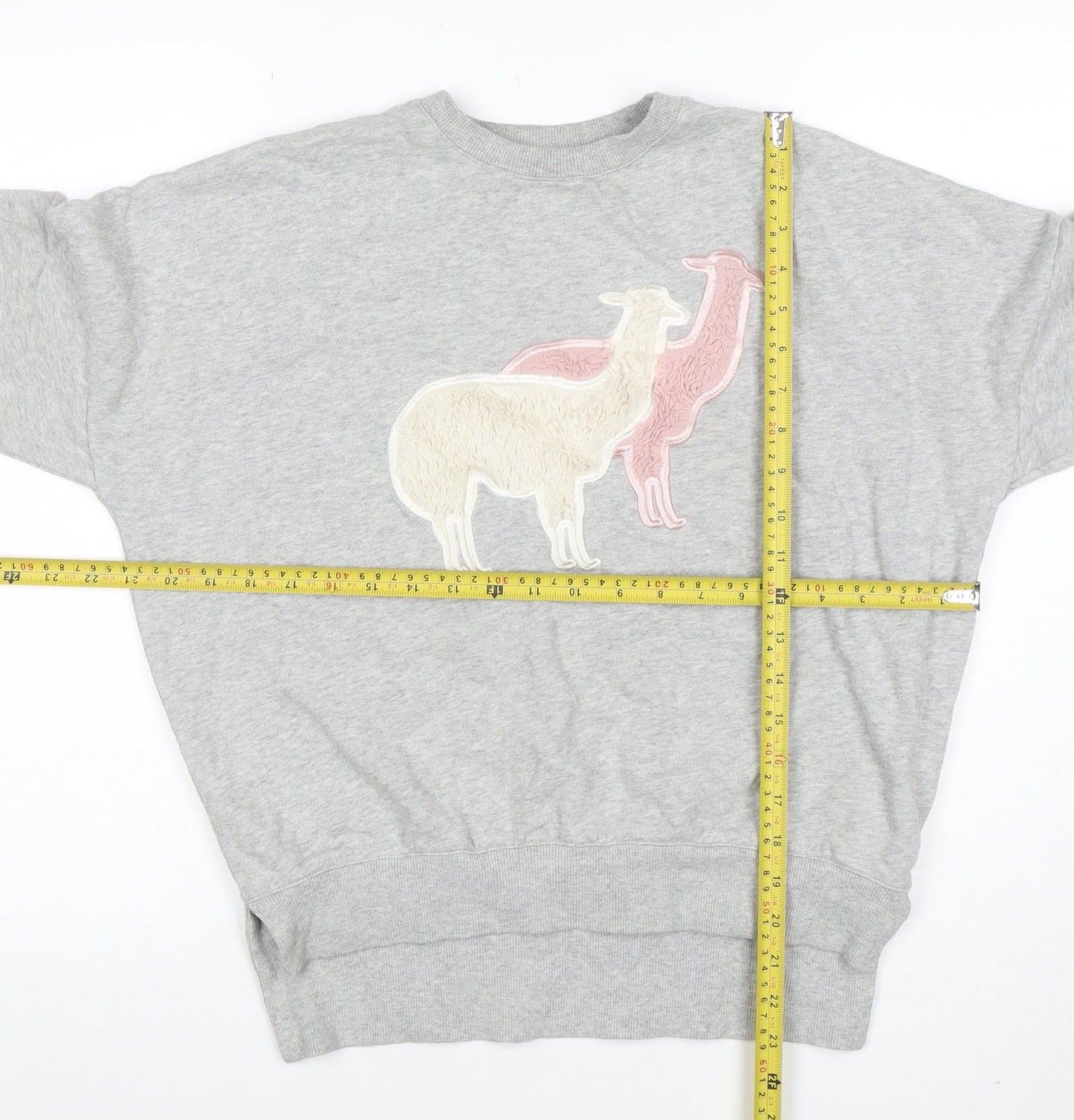 Womens UK Size M Sugar & Daisy Grey Pullover Sweatshirt
