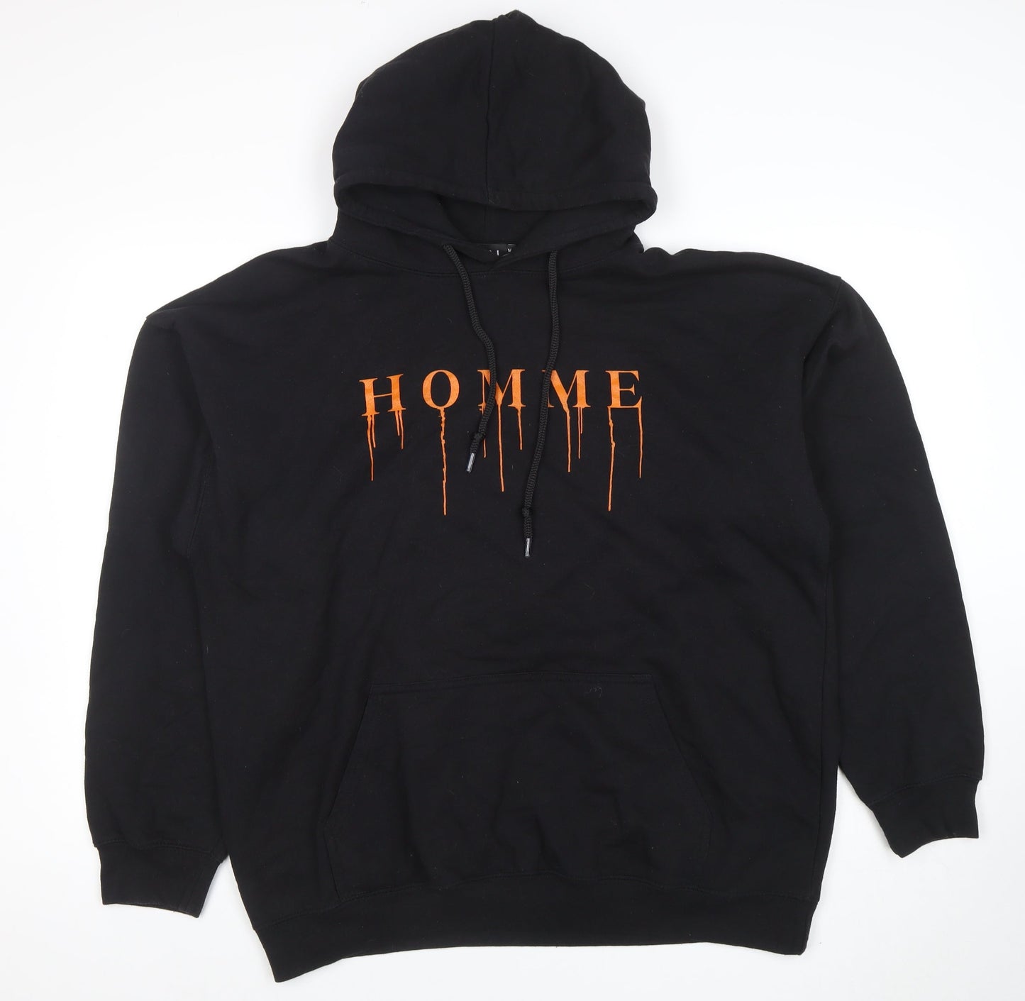Mens UK Size M boohooMAN Black Pullover Hoodie