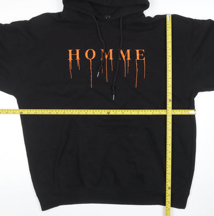 Mens UK Size M boohooMAN Black Pullover Hoodie