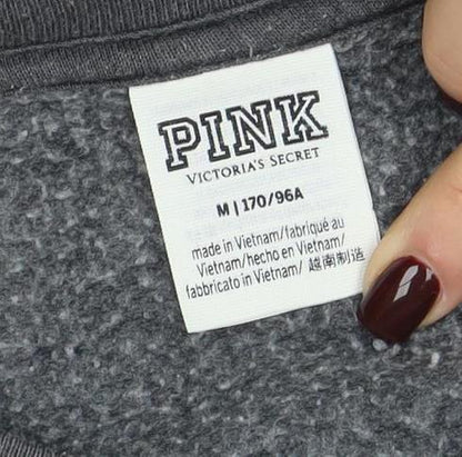 Womens UK Size 12 Victoria's Secret PINK Grey Pullover Sweatshirt
