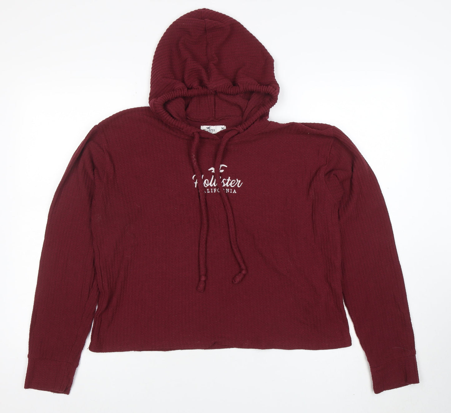 Womens UK Size M Hollister Red Pullover Hoodie