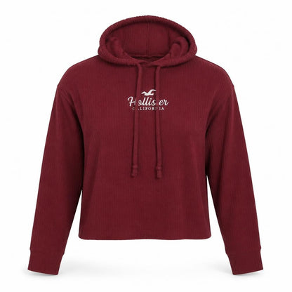 Womens UK Size M Hollister Red Pullover Hoodie