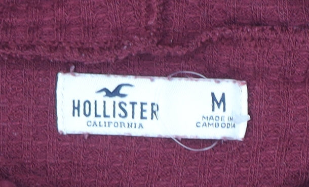 Womens UK Size M Hollister Red Pullover Hoodie