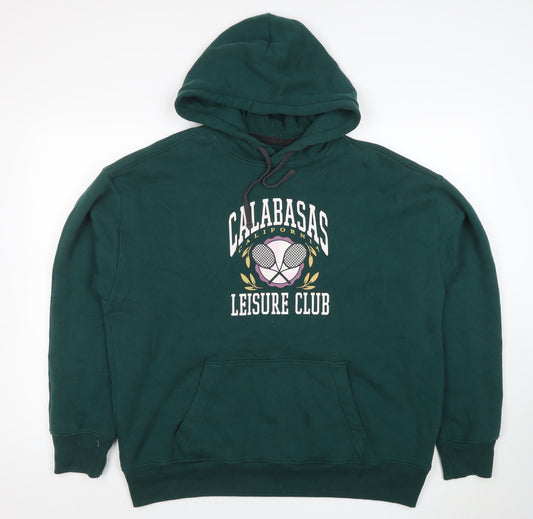 Womens UK Size L Hollister Green Pullover Hoodie