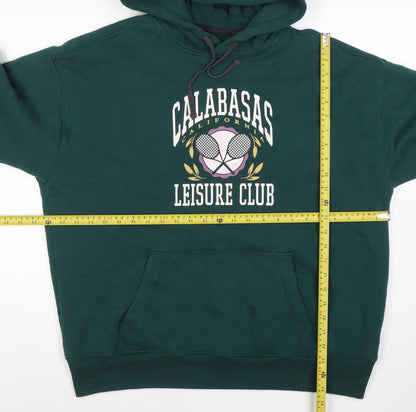 Womens UK Size L Hollister Green Pullover Hoodie