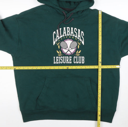 Womens UK Size L Hollister Green Pullover Hoodie