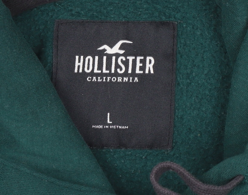 Womens UK Size L Hollister Green Pullover Hoodie