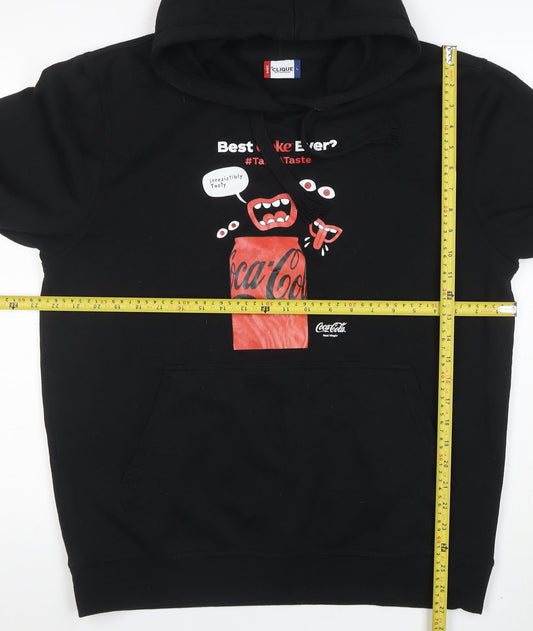 Mens UK Size L Clique Black Pullover Hoodie