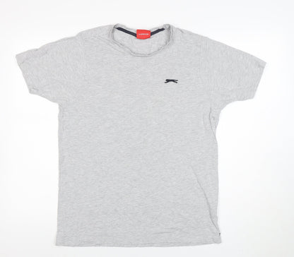 Slazenger Men’s Grey Regular Fit Short Sleeve Crew Neck T-Shirt Size M