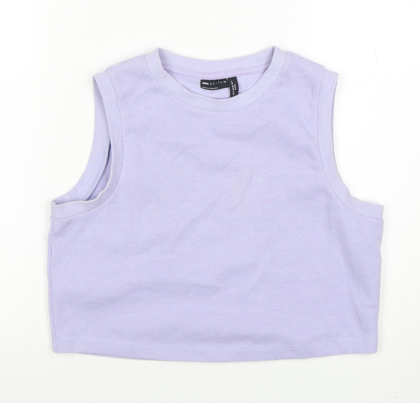 Womens UK Size 8 ASOS Design Purple Cropped Tank