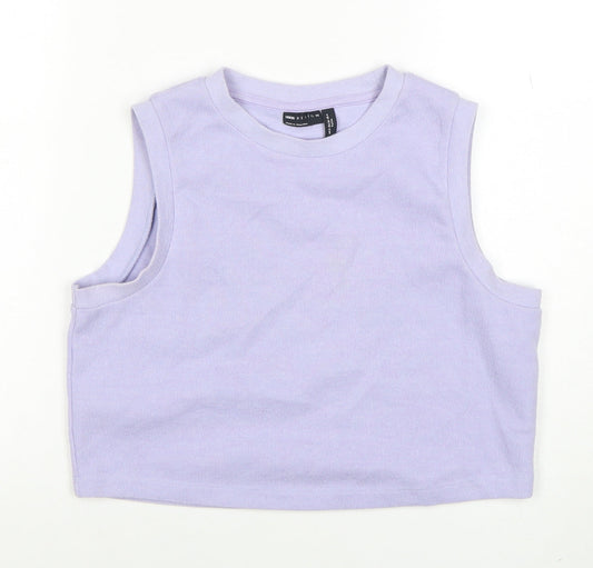 Womens UK Size 8 ASOS Design Purple Cropped Tank