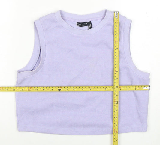 Womens UK Size 8 ASOS Design Purple Cropped Tank