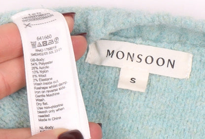 Womens UK Size S Monsoon Blue Pullover Jumper