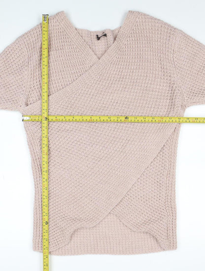 Womens UK Size XL LUCA VANNUCCI Beige Wrap Jumper