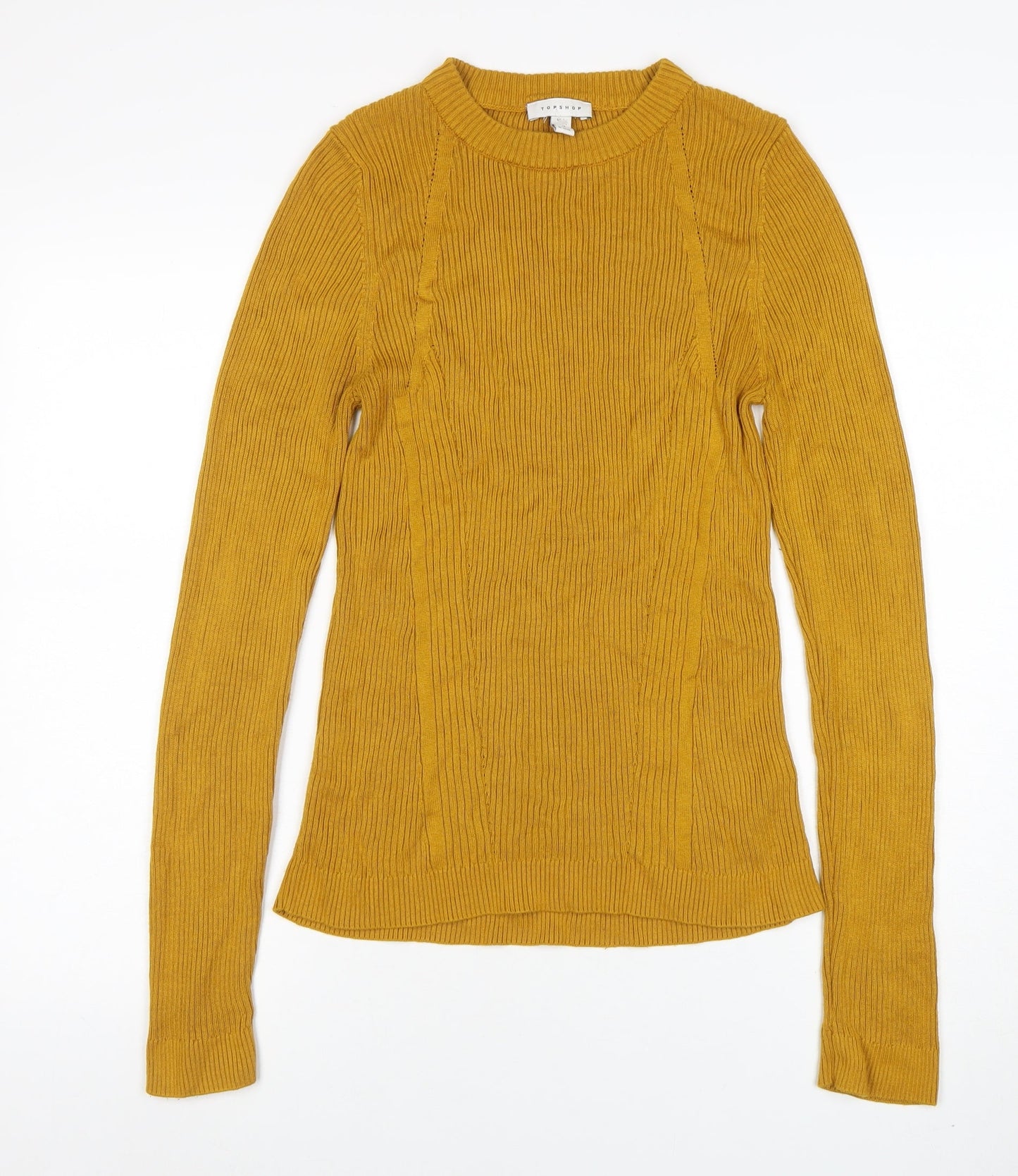 Womens UK Size L Topshop Yellow Pullover Jumper