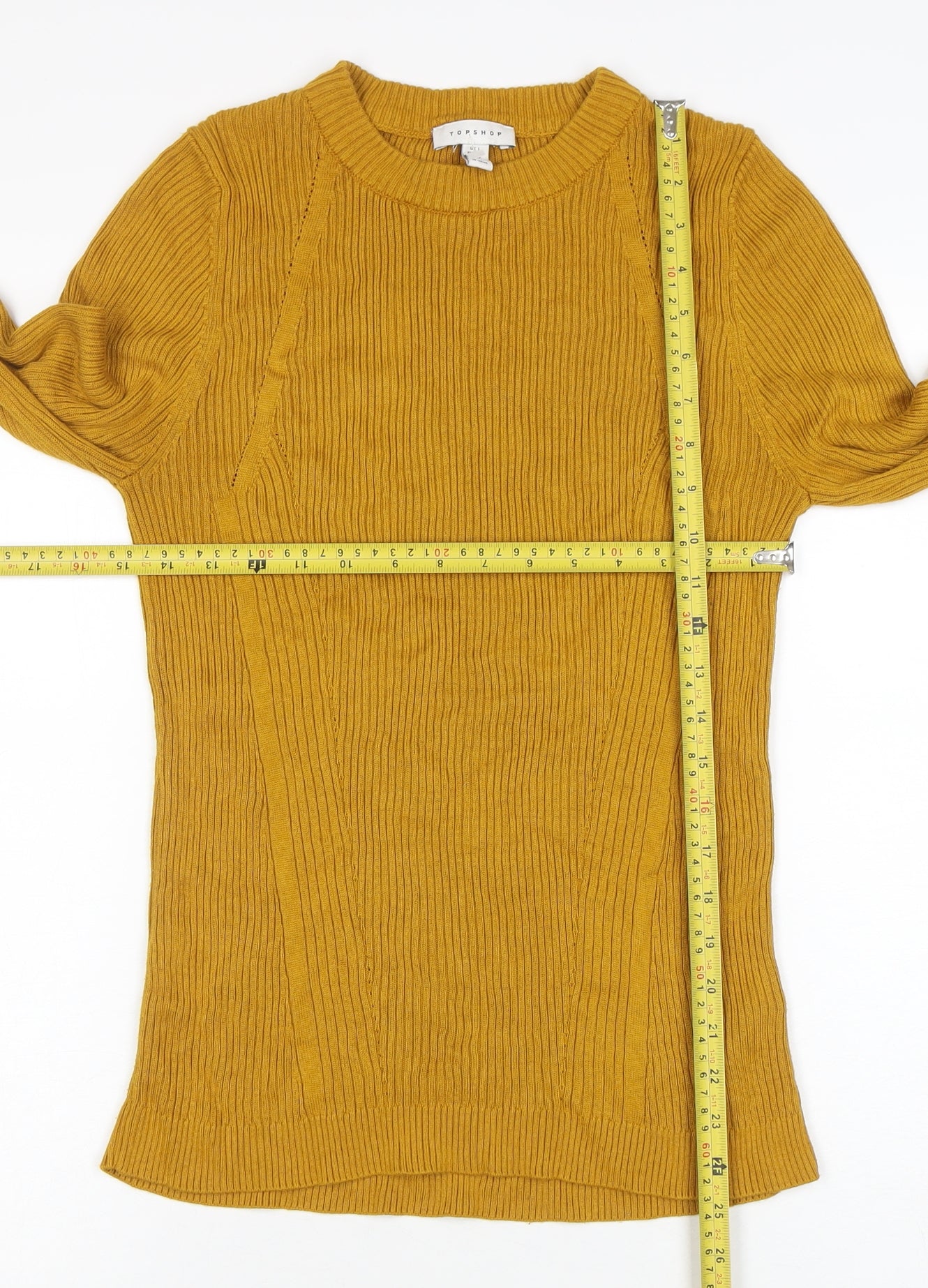 Womens UK Size L Topshop Yellow Pullover Jumper