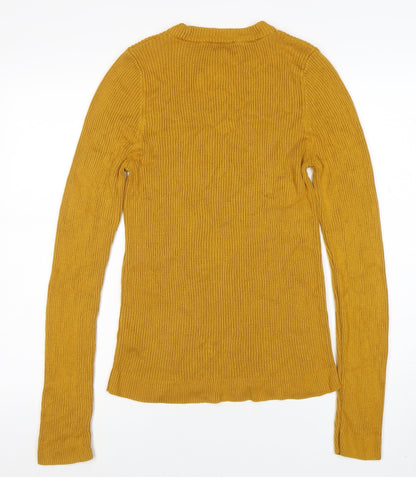 Womens UK Size L Topshop Yellow Pullover Jumper