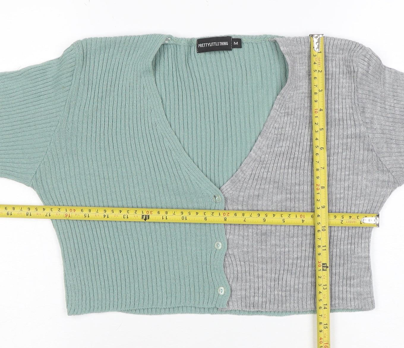 Womens UK Size M PRETTYLITTLETHING Multicoloured Cardigan Jumper