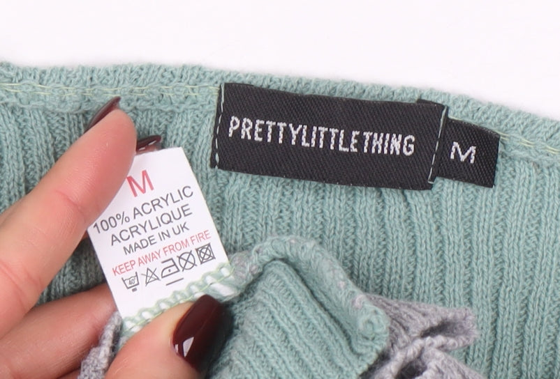 Womens UK Size M PRETTYLITTLETHING Multicoloured Cardigan Jumper