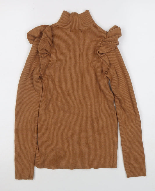 Womens UK Size 10 F&F Brown Pullover Jumper