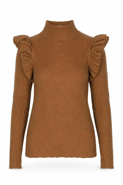 Womens UK Size 10 F&F Brown Pullover Jumper
