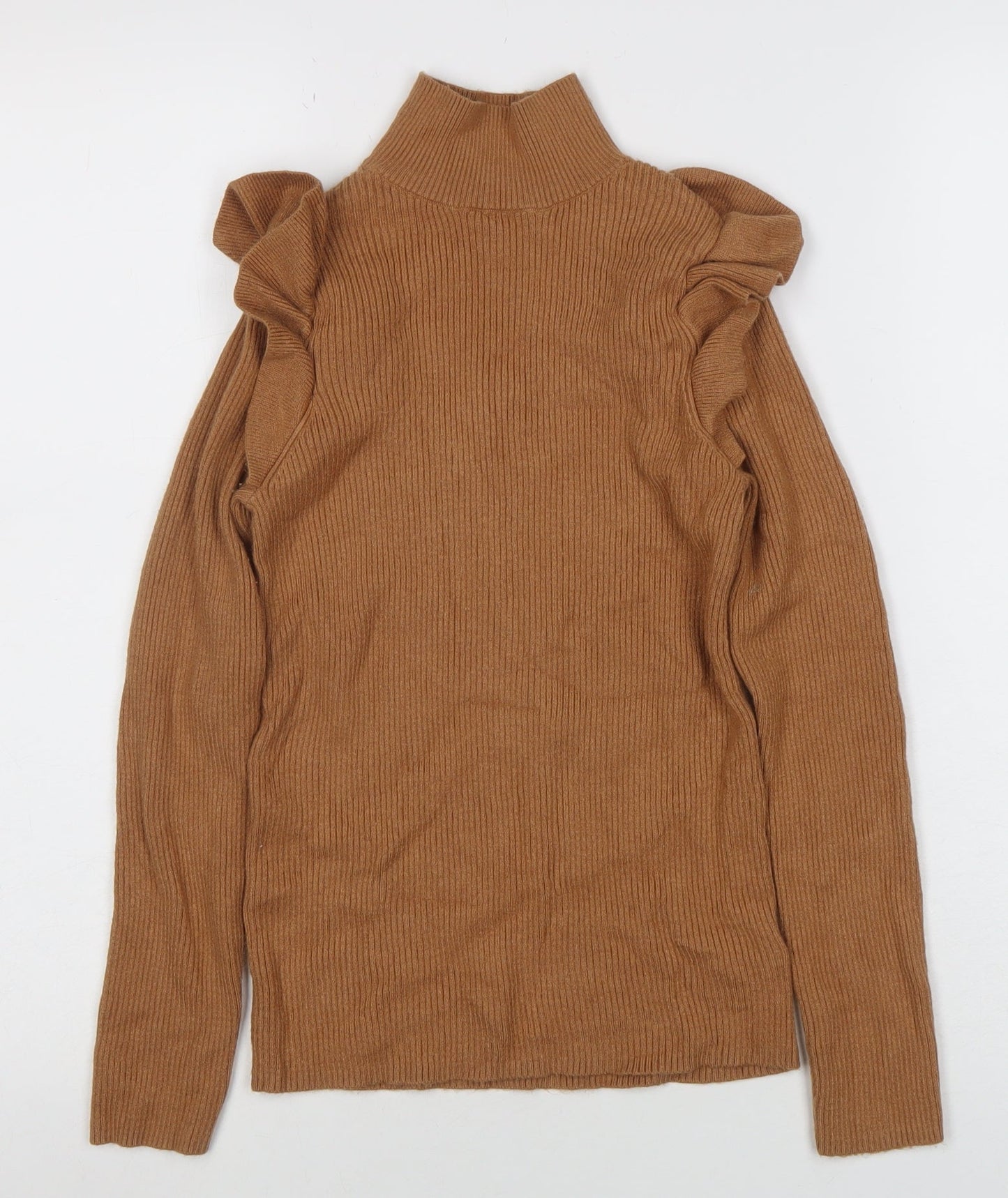 Womens UK Size 10 F&F Brown Pullover Jumper