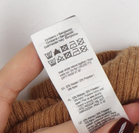 Womens UK Size 10 F&F Brown Pullover Jumper