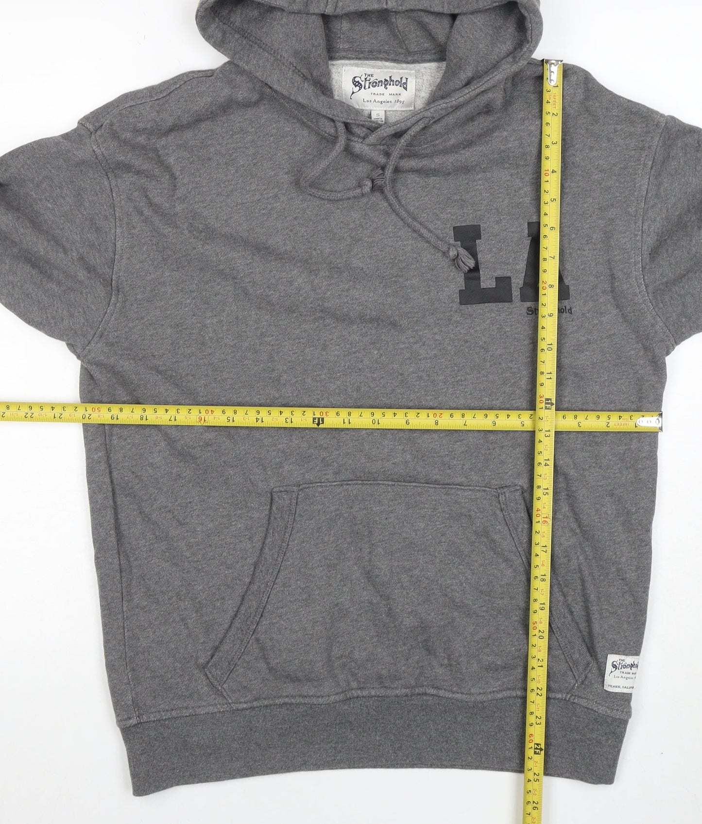 Mens UK Size S The Stronghold Grey Pullover Hoodie