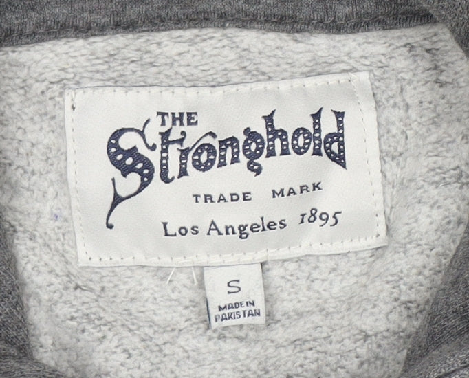 Mens UK Size S The Stronghold Grey Pullover Hoodie