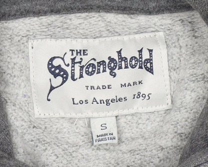 Mens UK Size S The Stronghold Grey Pullover Hoodie