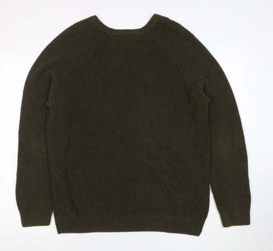 Mens UK Size L TU Green Pullover Jumper