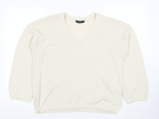 Womens UK Size M F&F Ivory Pullover Jumper