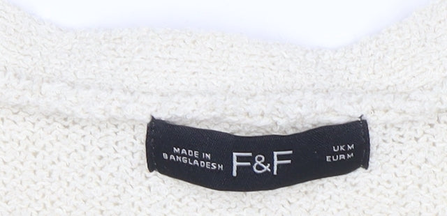 Womens UK Size M F&F Ivory Pullover Jumper