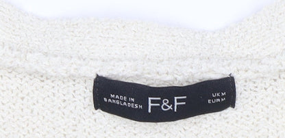 Womens UK Size M F&F Ivory Pullover Jumper